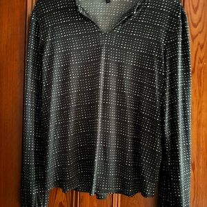 Banana Republic Black and White Patterned Top